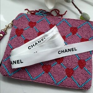 CHANEL White Branded Ribbon 144 inches